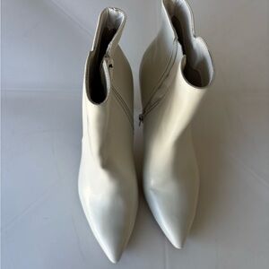 Elegant Cream Ankle Boots